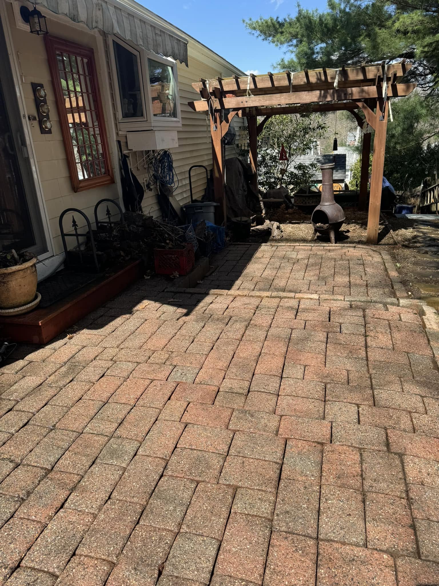 Patio paver restoration — after